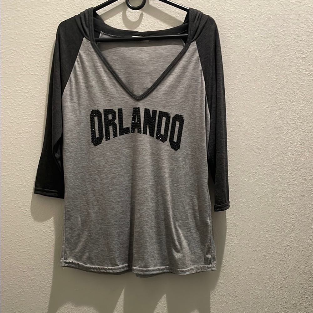 Gray and Black Orlando Women's Hoodie